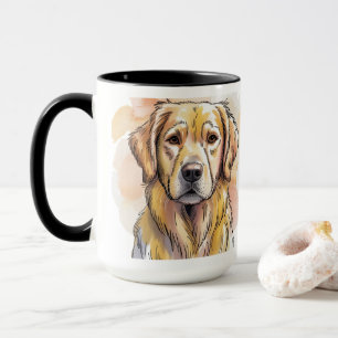Keramik-Tasse Golden Retriever Mama Wasserfarbe Ka Tasse