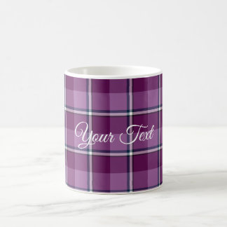 Keramik-Tasse Lila und Trend-Pink Karo Kaffeetasse