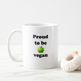 Keramik-Tasse mit "Stolz vegan zu sein" Motiv Kaffeetasse