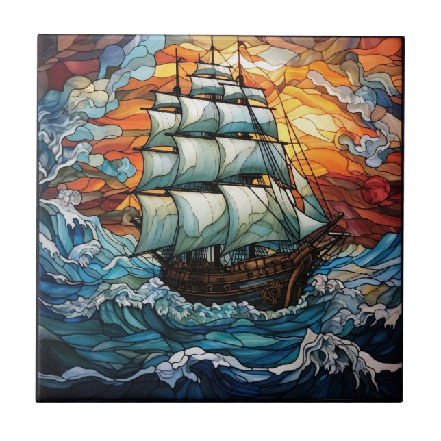 Keramik-Tile aus Glas Fliese (Vorderseite)
