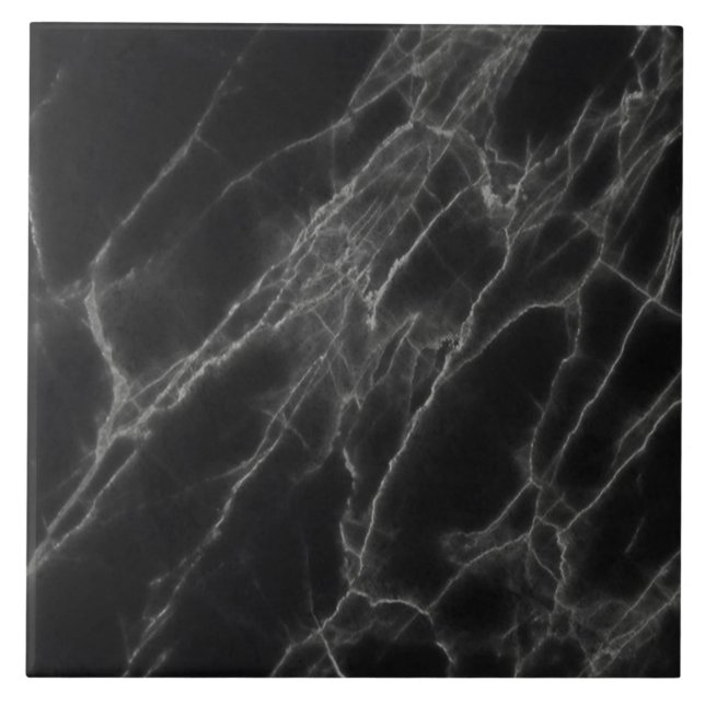Keramik-Tile aus schwarzem Marmor Fliese (Vorderseite)