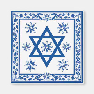 Keramik Tile, Azulejo, Portugiesisch und jüdisch Magnet