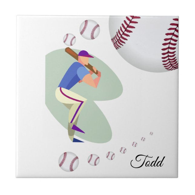Keramik Tile Baseball Fliese (Vorderseite)