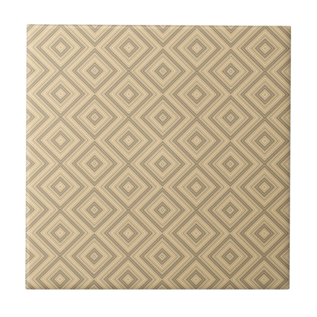 Keramik Tile Beige Brown Strip Fliese (Vorderseite)