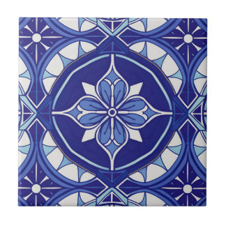 Keramik Tile Blau und Weiß Fliese