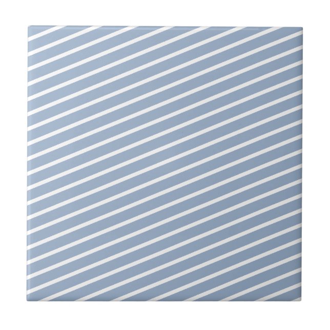 Keramik Tile Blue Strip Fliese (Vorderseite)