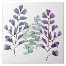 Keramik Tile - Botanische Kollektion Wasserfarben