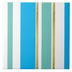 Keramik Tile - Coole Blue Gold Split Fliese