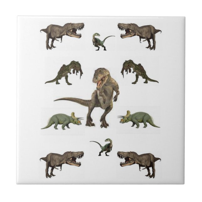 Keramik Tile Dinosaurier Fliese (Vorderseite)