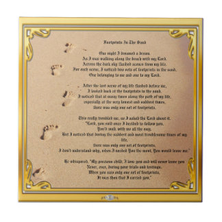 Keramik Tile Footprints im Sand Sober Champion Fliese