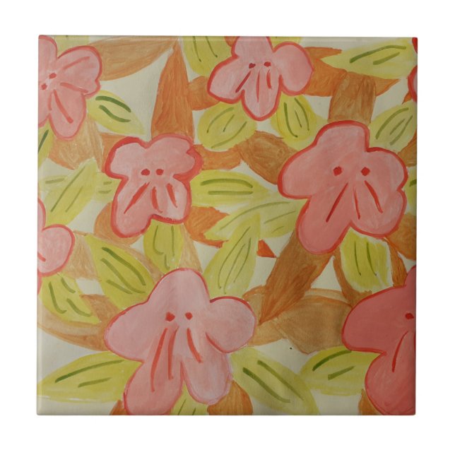 Keramik-Tile für farbige Blume Fliese (Vorderseite)