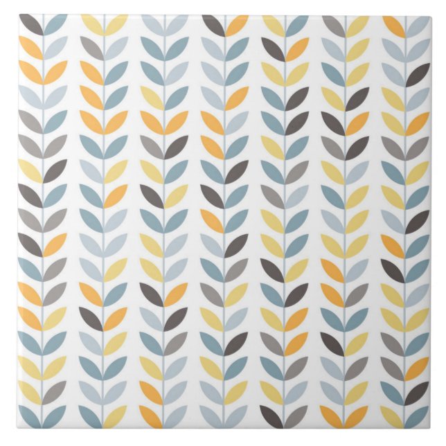 Keramik Tile - Gelbe Weinberge Folien Fliese (Vorderseite)