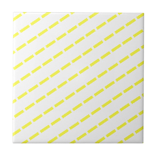 Keramik Tile Gelber Punkt Weiß Fliese (Vorderseite)