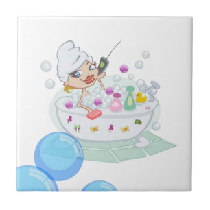 Keramik Tile Girly Fashion Bubble Bath Fliese