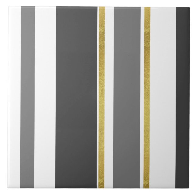 Keramik Tile - Grauschattierungen mit Goldsplitter Fliese (Vorderseite)