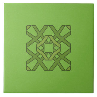 Keramik-Tile - Green on Green Block Pattern Fliese