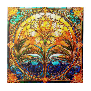 Keramik Tile im Jugendstil Fliese