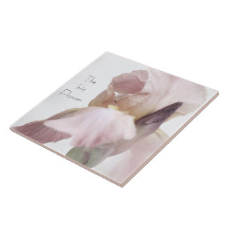 Keramik Tile Iris Blume Rosa/Lila Fliese