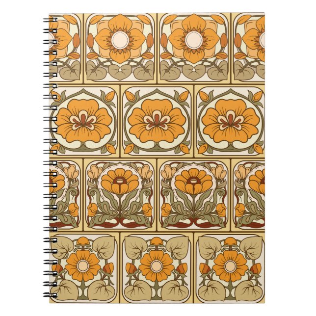Keramik Tile: Jugendstil. Notizblock (Vorderseite)