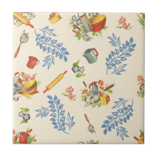 Keramik Tile, kleine - fröhliche KÜCHE BLAU Fliese