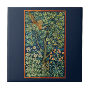 KERAMIK TILE MIT WILLIAM MORRIS PHEASANT DESIGN FLIESE