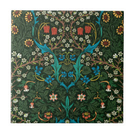 KERAMIK TILE MIT WILLIAM MORRIS "TULIPS" DESIGN FLIESE