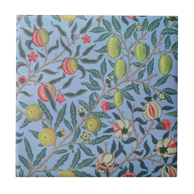 KERAMIK TILE MIT WILLIAM MORRIS "TULIPS" DESIGN FLIESE (Vorderseite)