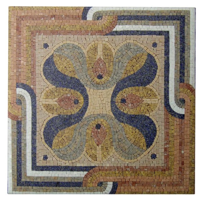 Keramik Tile - Mittelmeer-Mosaikmuster Fliese (Vorderseite)