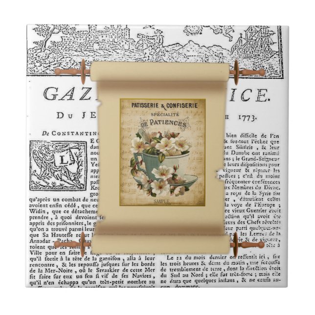 Keramik Tile Paris France News Fliese (Vorderseite)