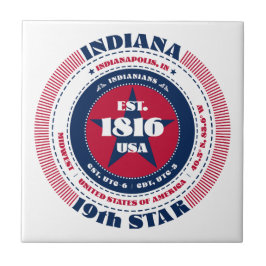 Keramik Tile Rot, Weiß und Blau Fliese