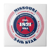 Keramik Tile Rot, Weiß und Blau