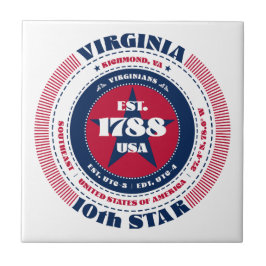 Keramik Tile Rot, Weiß und Blau Fliese