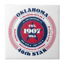 Keramik Tile Rot, Weiß und Blau