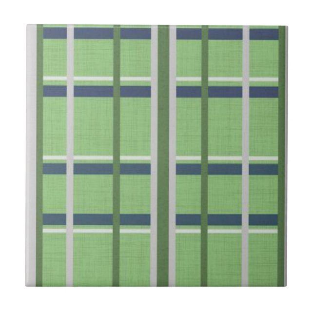 Keramik Tile Rustikale grüne Landstreifen Fliese (Vorderseite)