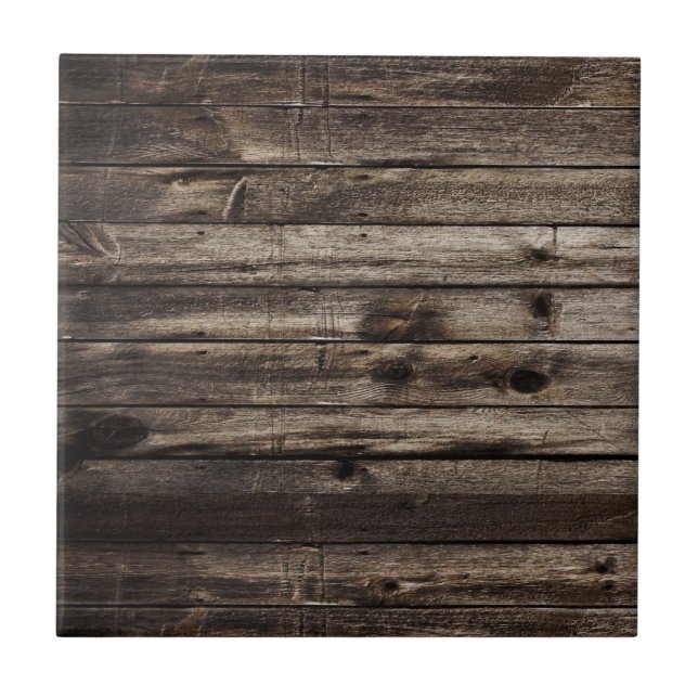Keramik Tile Rustikales Dunkles Holz Fliese (Vorderseite)
