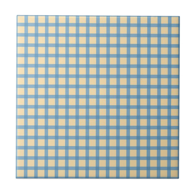 Keramik Tile, Small- FENSTER-BLAU Fliese (Vorderseite)