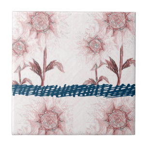 Keramik Tile Sonnenblume Fliese