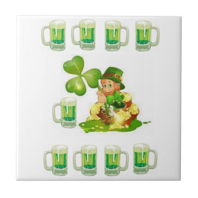 Keramik Tile St. Patricks Day Fliese (Vorderseite)