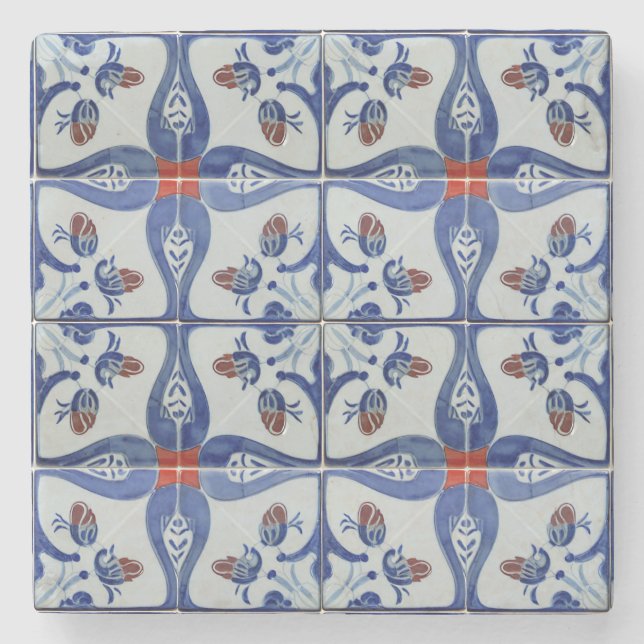 Keramik Tile Style Muster Steinuntersetzer (Vorderseite)