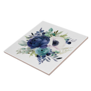 Keramik Tile/Trivet-Floral Fliese