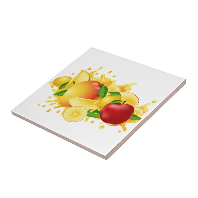 Keramik Tile/Trivet-Frucht Keramik Tile Fliese (Seite)