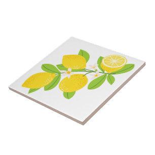 Keramik Tile/Trivet-Lemons Keramik Tile Fliese