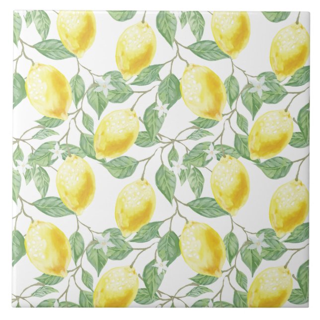 Keramik Tile/Trivet-Lemons Keramik Tile Fliese (Vorderseite)