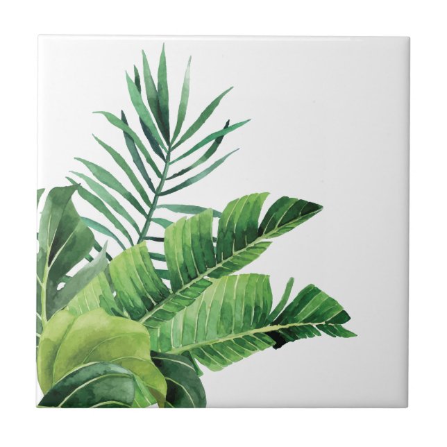 Keramik Tile/tropische Palmen Fliese (Vorderseite)