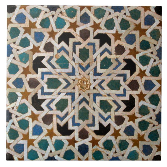 Keramik Tile - Vintages islamisches geometrisches  Fliese (Vorderseite)