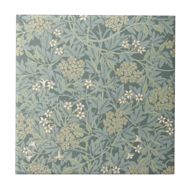 KERAMIK TILE ; WILLIAM MORRIS : JASMINE FLIESE (Vorderseite)
