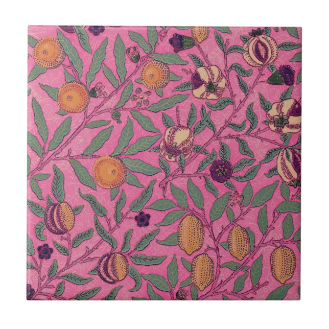 KERAMIK TILE ; WILLIAM MORRIS : POMEGRANATE FLIESE (Vorderseite)