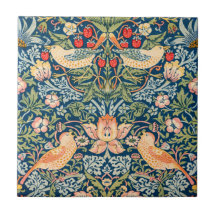 KERAMIK TILE : WILLIAM MORRIS :STRAWBERRY THIEVES