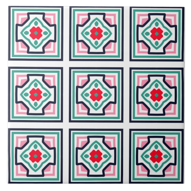 Keramik Tiles für viktorianische Stilquadratische  Fliese (Vorderseite)