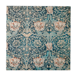 KERAMIK TITEL MIT WILLIAM MORRIS HONEYSUCKLE FLIESE